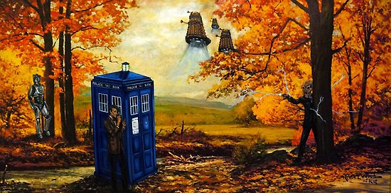 550x271 Dr Who Painting Posters By Moopig0302 Redbubble - Dr Who Painting
