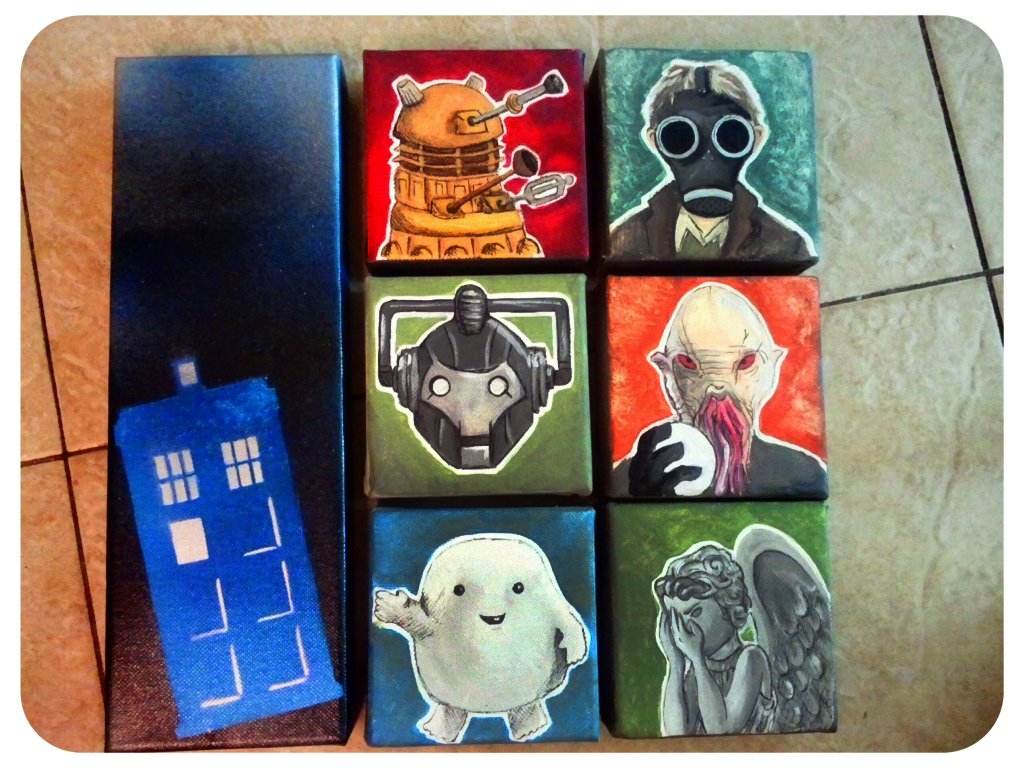 1024x768 Little Doctor Who Paintings By Tokismindpalace - Dr Who Painting