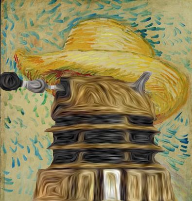 395x414 Drawn Vans Dr Who - Dr Who Van Gogh Painting