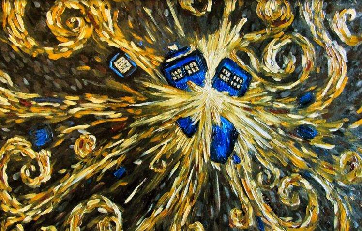 748x477 Doctor Who, Tardis, Painting, Vincent Van Gogh Wallpapers Hd - Dr Who Van Gogh Painting
