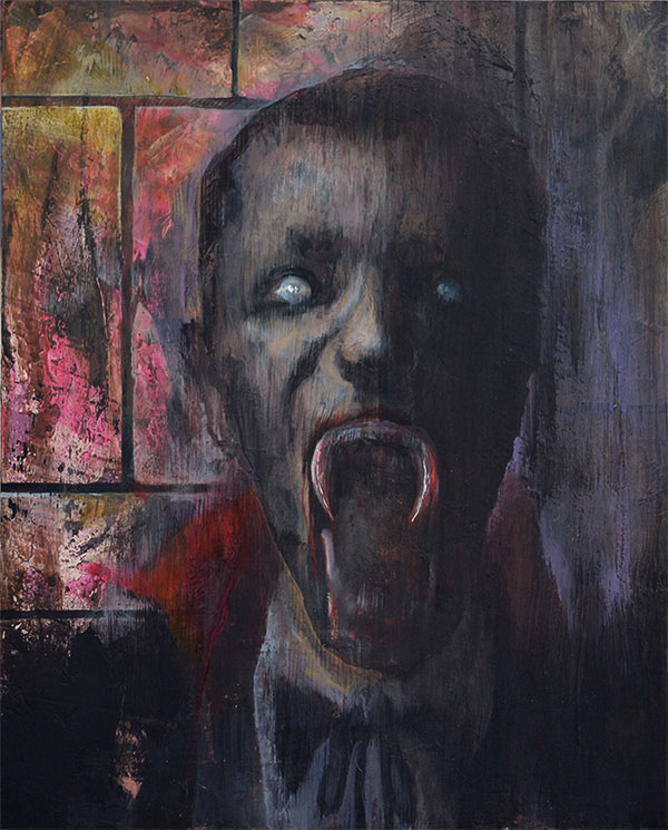 600x745 Dracula Paintings Gou Hayakawa Art Works - Dracula Painting