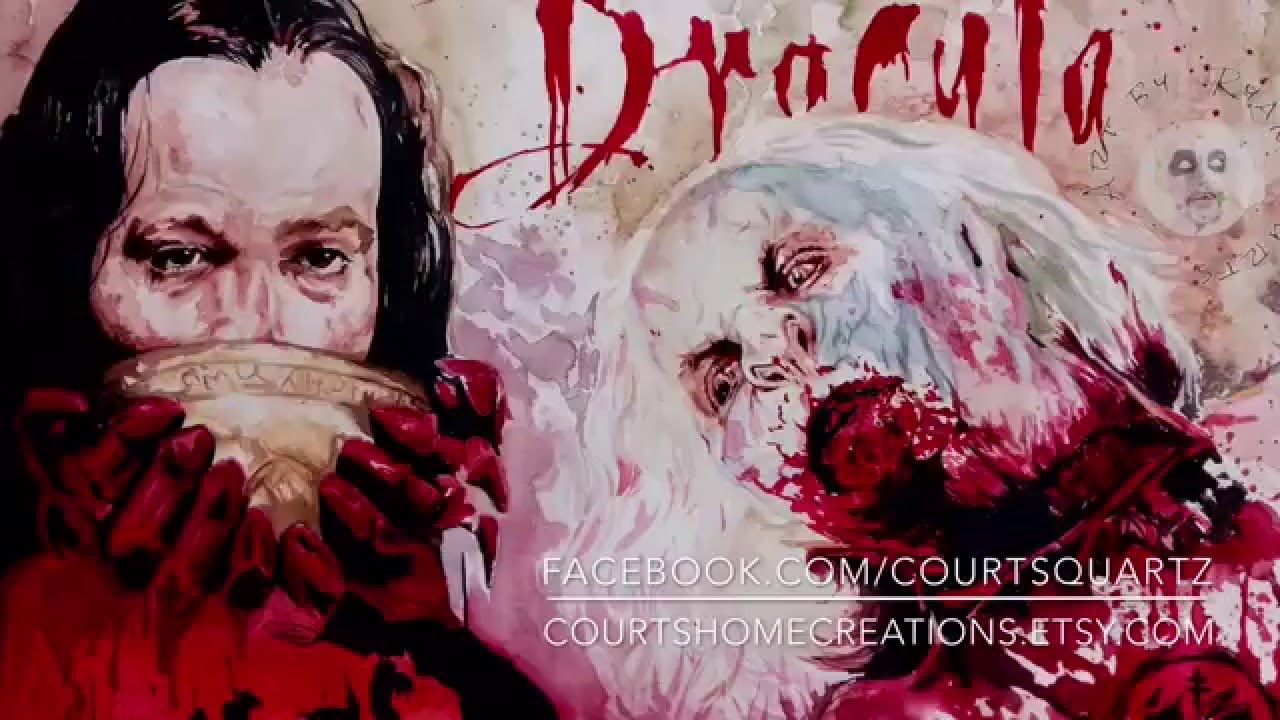 1280x720 Dracula Watercolor Painting - Dracula Painting