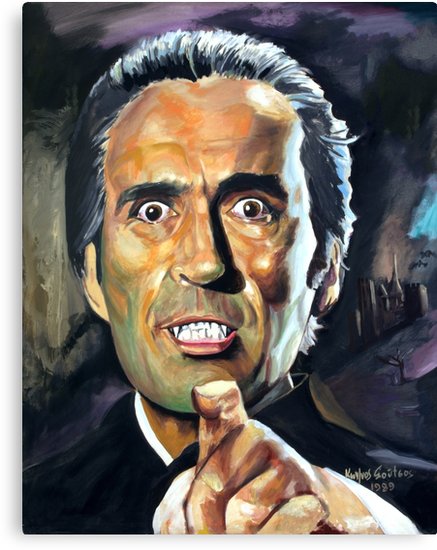 437x550 Christopher Lee - Dracula Painting