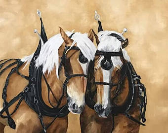 340x270 Draft Horse Painting Etsy - Draft Horse Painting