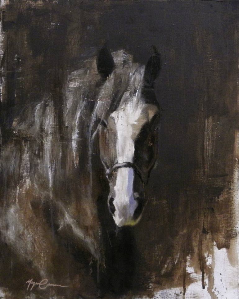 770x963 Saatchi Art Draft Horse Portrait Painting By Morgan Cameron - Draft Horse Painting