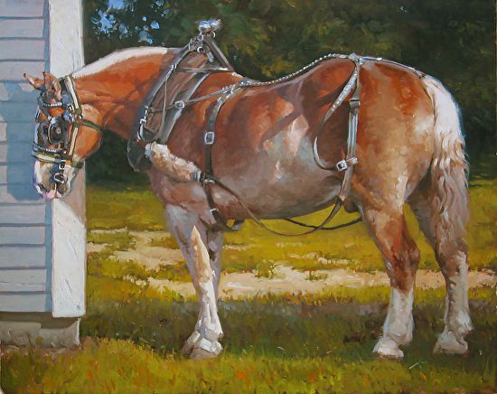 550x436 The Big Un - Draft Horse Painting