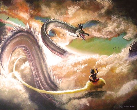 480x387 Oil Painting Dragon Ball 1 By Hcvargass - Dragon Art Painting