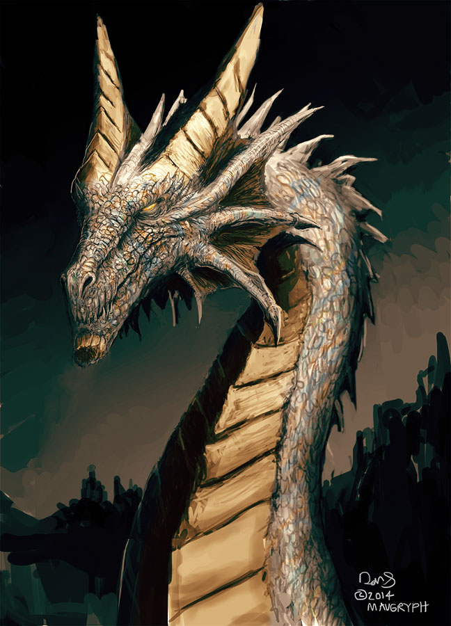 648x900 Daily Painting No.99 Dragon Portrait Wip (Almost There) Maugryph - Dragon Art Painting