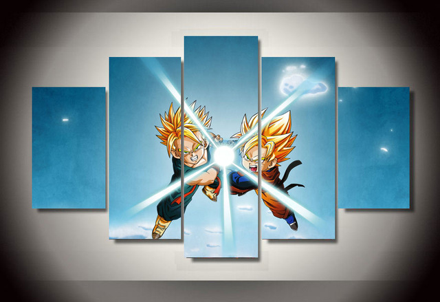 640x439 Unframed) Printed Cartoon Dragon Ball Group Painting Wall Art - Dragon Ball Painting