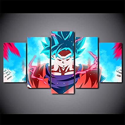 425x425 5 Panels Canvas Painting Dragon Ball Painting Hd Print - Dragon Ball Painting