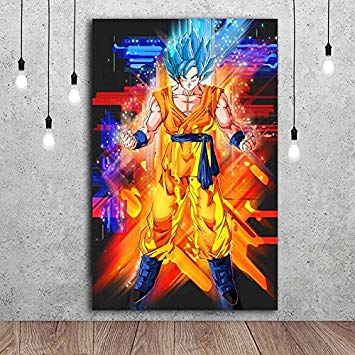 355x355 Dragon Ball Z Canvas Painting Wall Art The Picture - Dragon Ball Painting