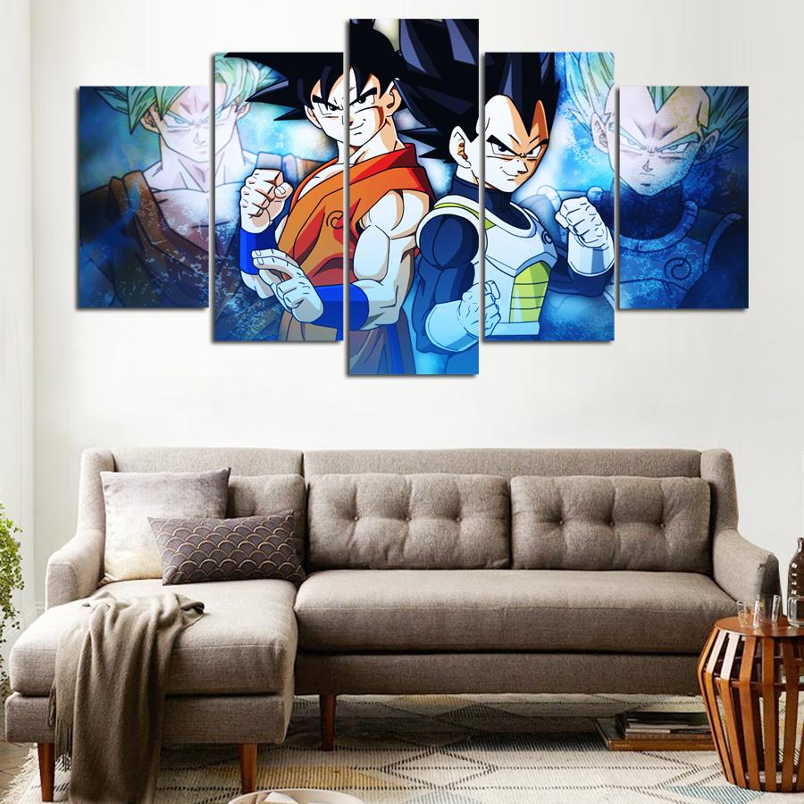900x900 Dragon Ball Super Goku And Vegeta Canvas Ky Wall Arts - Dragon Ball Super Painting