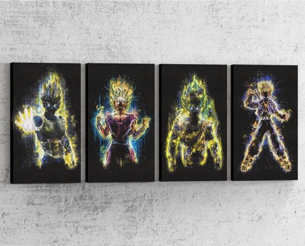 600x483 Dragon Ball Z Super Saiyan Series - Dragon Ball Super Painting