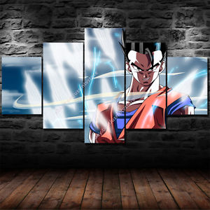300x300 Dragon Ball Z Gohan Wall Art Canvas 5 Piece Print Decor Super - Dragon Ball Z Canvas Painting