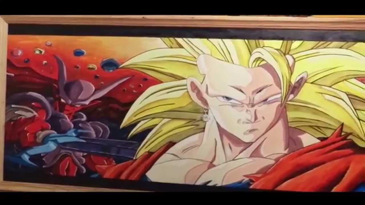 1280x720 Dbz Painting Janemba And Sangoku Ssj3 Peinture Dragon Ball Z - Dragon Ball Z Goku Painting
