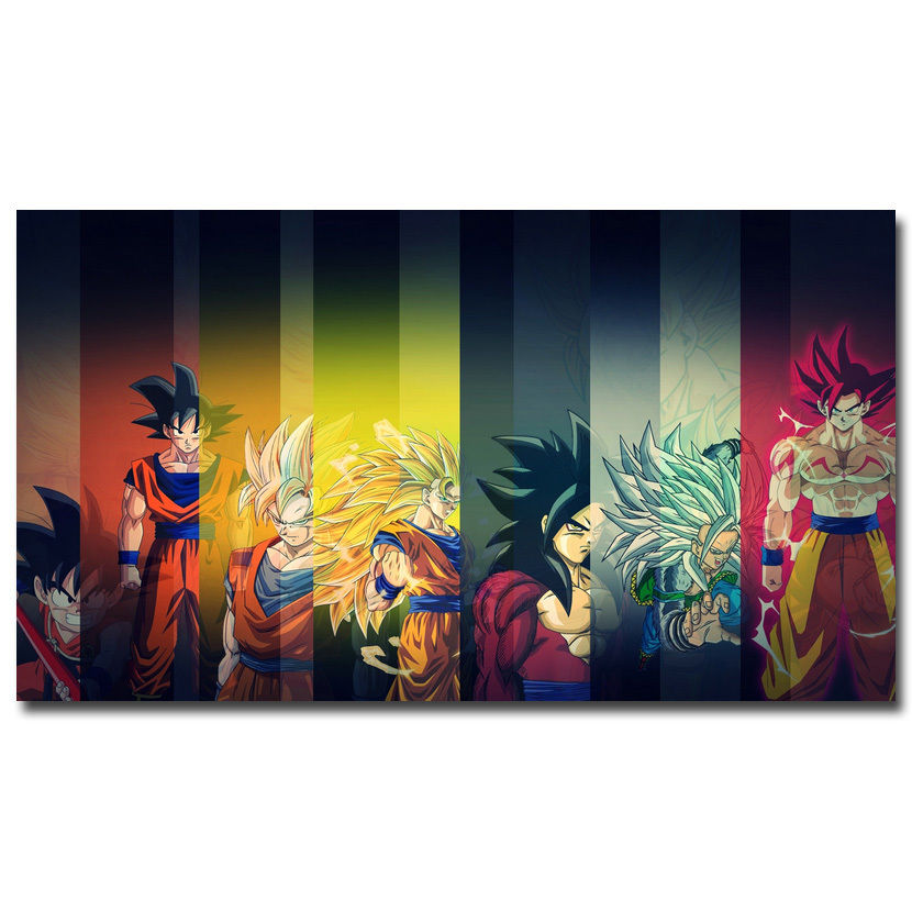 830x830 Dragon Ball Z Japanese Anime Canvas Poster Art Prints 8x14 24x43 - Dragon Ball Z Painting Games