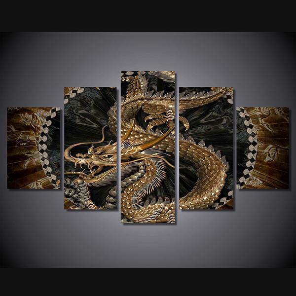 600x600 Dragon Canvas Art Mystikz Gaming - Dragon Canvas Painting