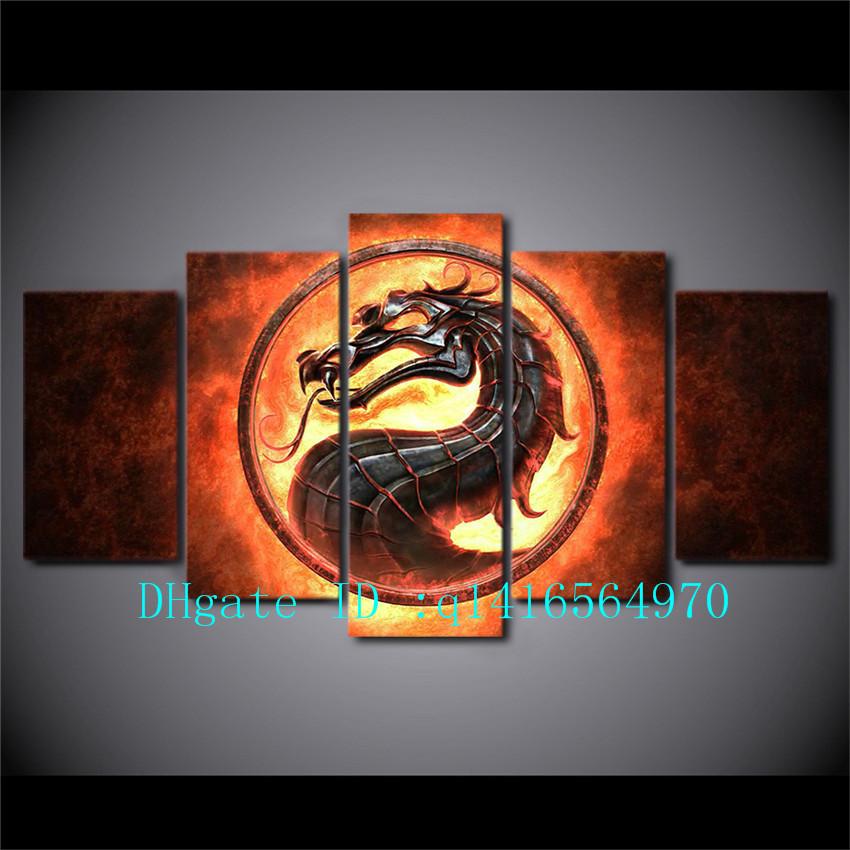 850x850 2018 Fire Dragon,canvas Prints Wall Art Oil Painting Home Decor - Dragon Canvas Painting