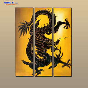 300x300 Framed Large Modern Feng Shui Dragon Abstract Oil Painting Canvas - Dragon Canvas Painting