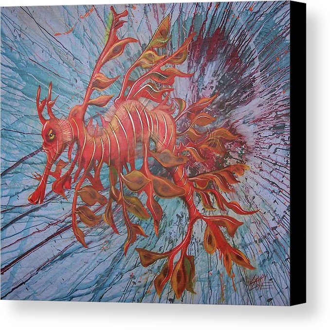 678x678 Leafy Sea Dragon Canvas Print Canvas Art By Lawry Love - Dragon Canvas Painting