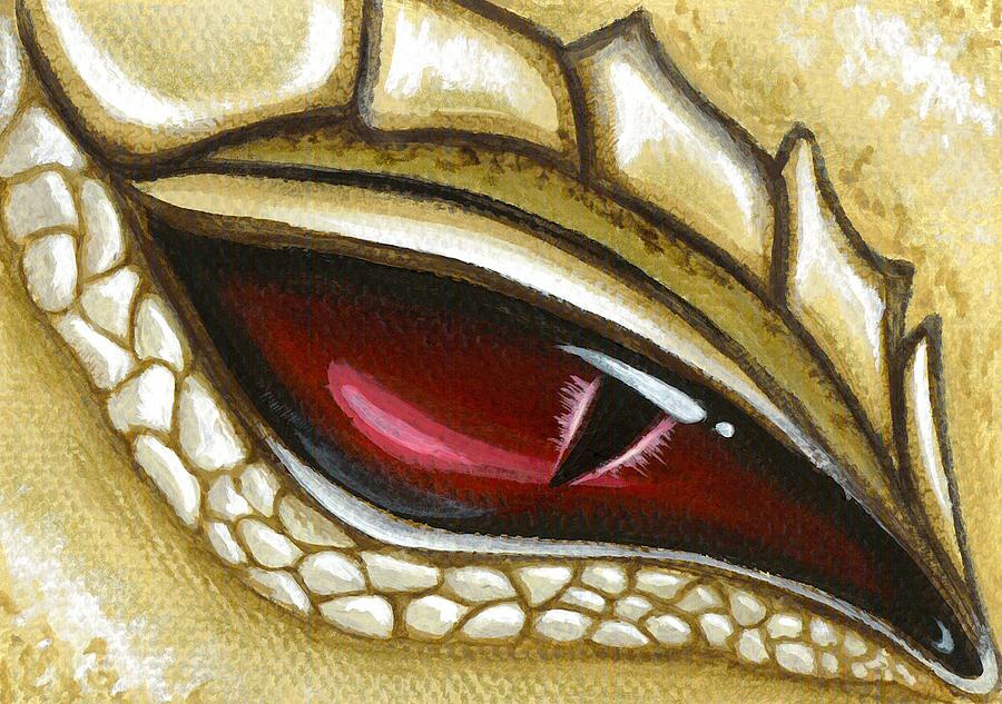 900x633 Eye Of Gold Dust Painting By Elaina Wagner - Dragon Eye Painting