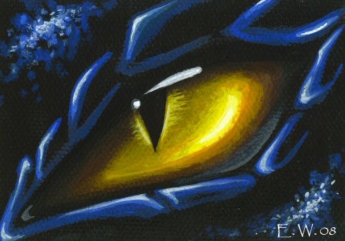 500x349 Blue Dragon Eye By Elaina Wagner - Dragon Eye Painting