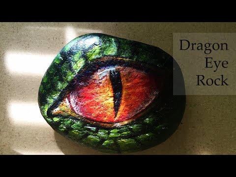 480x360 Painting Dragon Eye On Rock Rockpainting Timelapse Art - Dragon Eye Painting