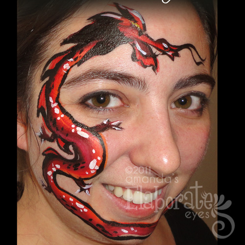 500x500 Dragon Painting Amanda's Elaborate Eyes Face Amp Body Painting - Dragon Face Painting