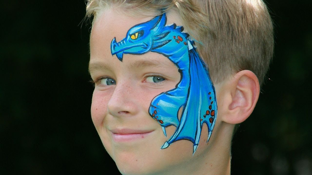 1280x720 Dragon Face Painting Tutorial - Dragon Face Painting