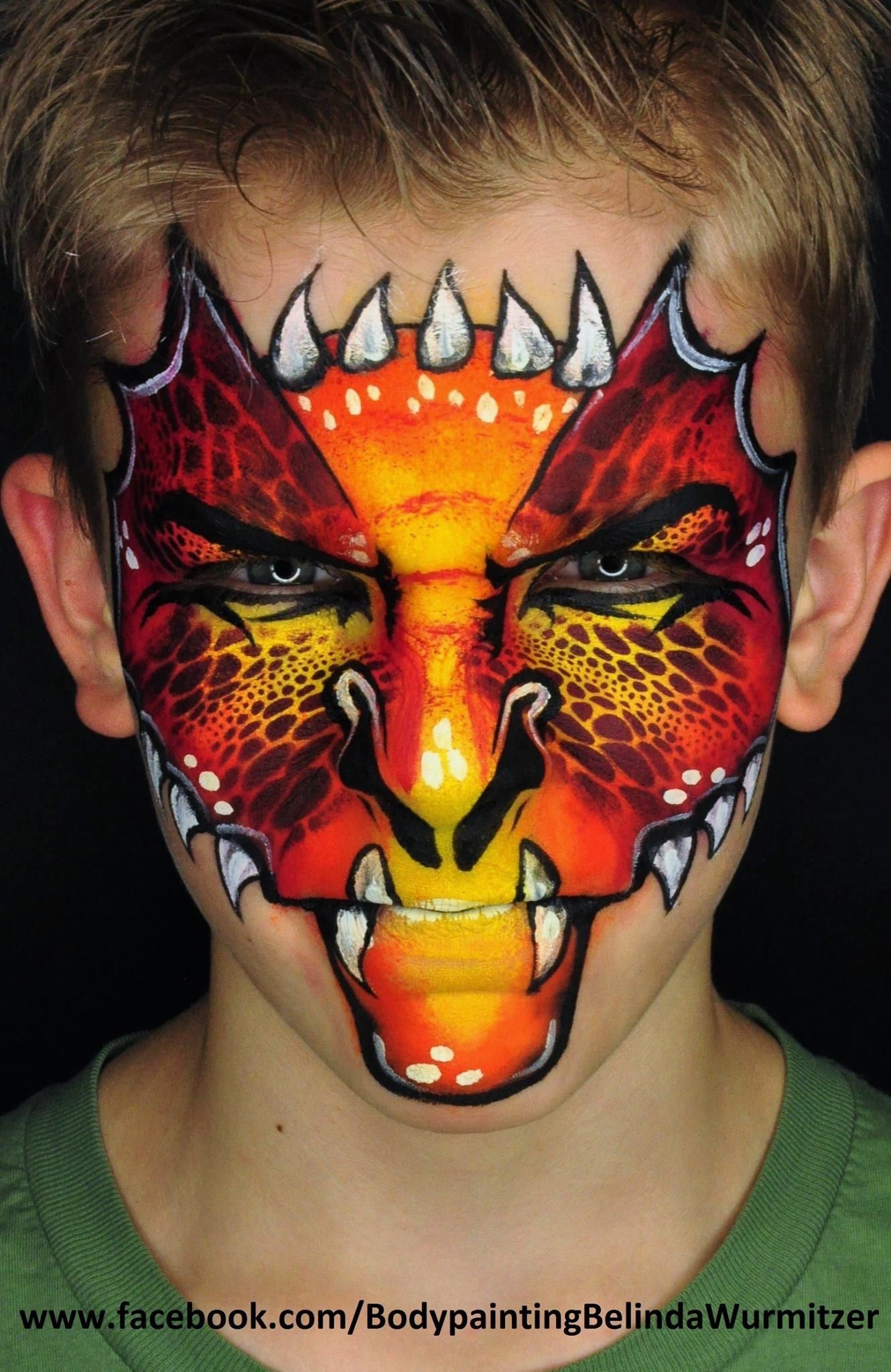 1330x2048 Beautiful Detailed Dragon Face Paint Dragons, Face - Dragon Face Painting