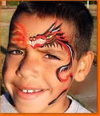 206x240 Boy Face Painting Designs - Dragon Face Painting