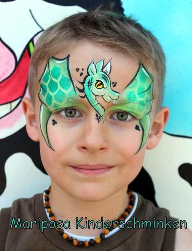 640x836 Dragon Face Paint Faceprinting Dragon Face, Face - Dragon Face Painting