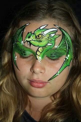 324x486 Dragon Face Paint 221 Best Face Painting For The Boys Images - Dragon Face Painting