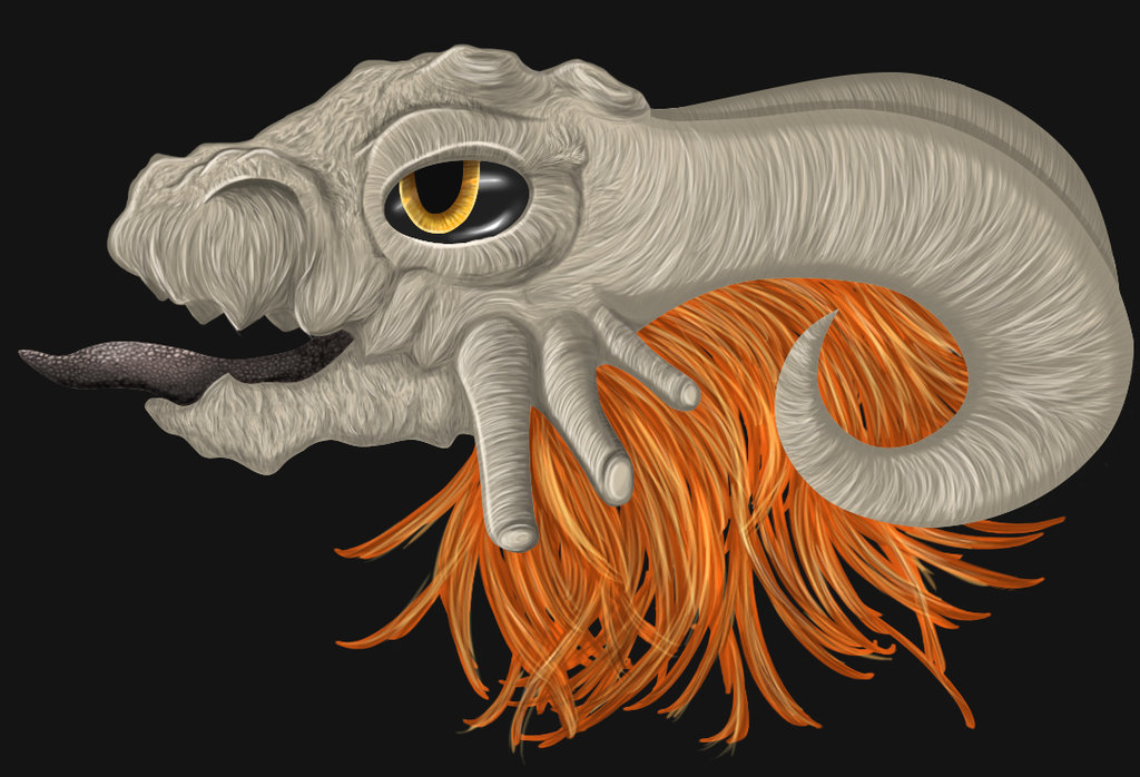 1024x698 Skullbird Dragon Head Painting By Kiyobill - Dragon Head Painting