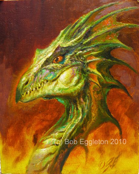 458x576 Bob's Art Du Jour January 2011 - Dragon Head Painting