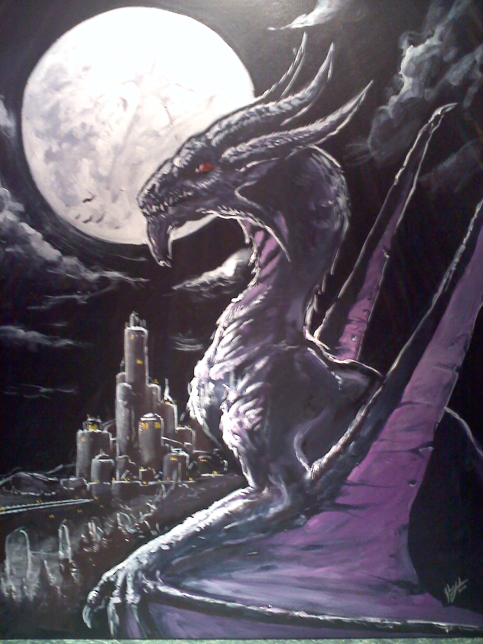 1536x2048 Cliche Dragon Zach Fischer. Concept Artist - Dragon Painting Acrylic