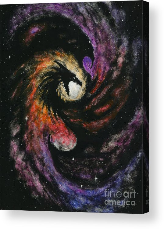 538x750 Dragon Galaxy Acrylic Print By Stanley Morrison - Dragon Painting Acrylic