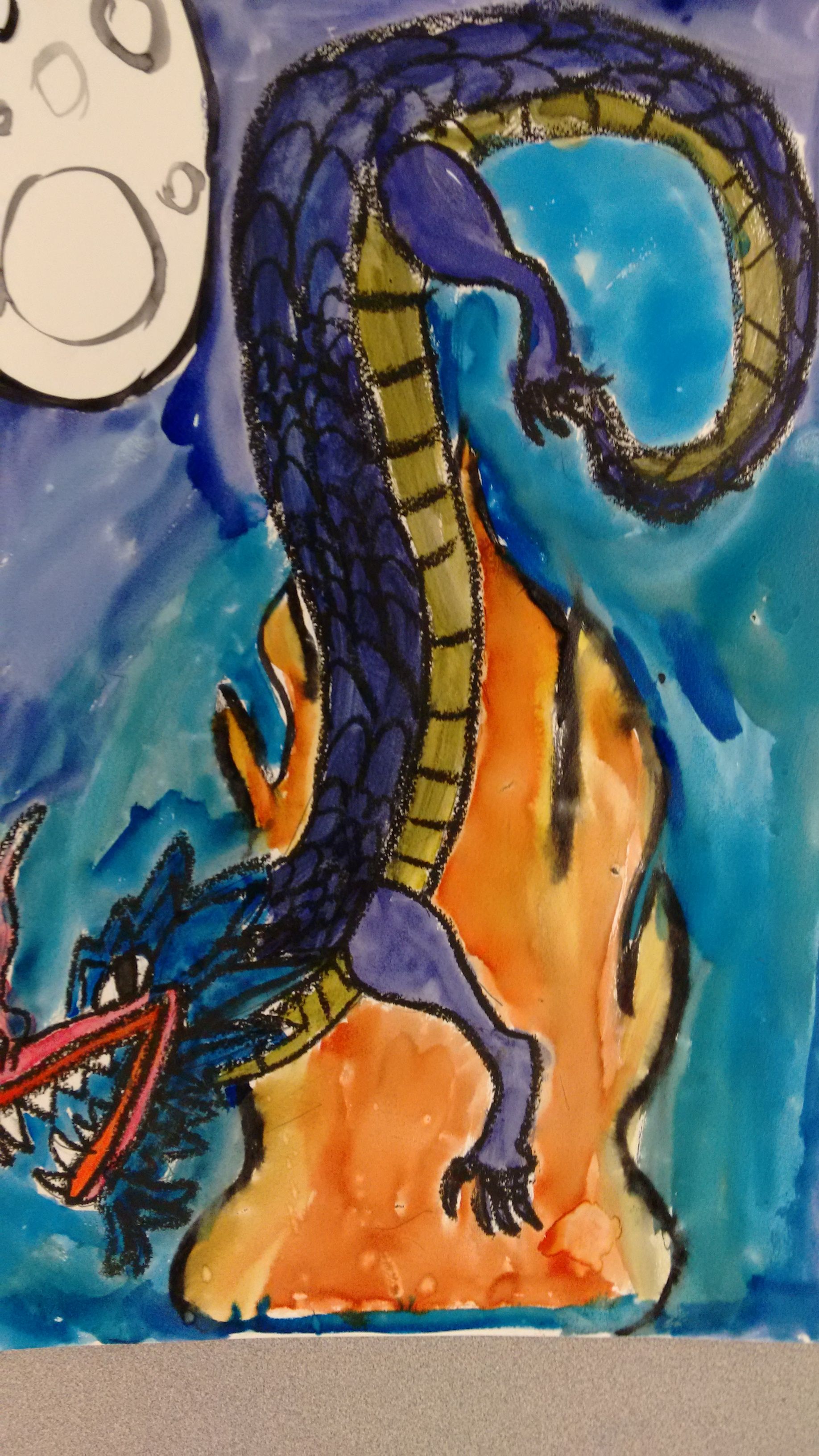 1836x3264 5th Grade Chinese Dragon. The Kids Got Really Excited About This - Dragon Painting For Kids