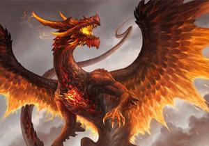 300x210 Red Dragon - Dragon Painting Images