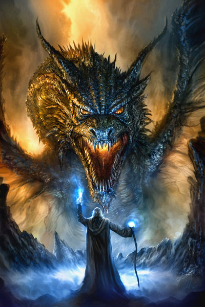 400x600 Revised Dragon Painting By Chrisscalf - Dragon Painting Images