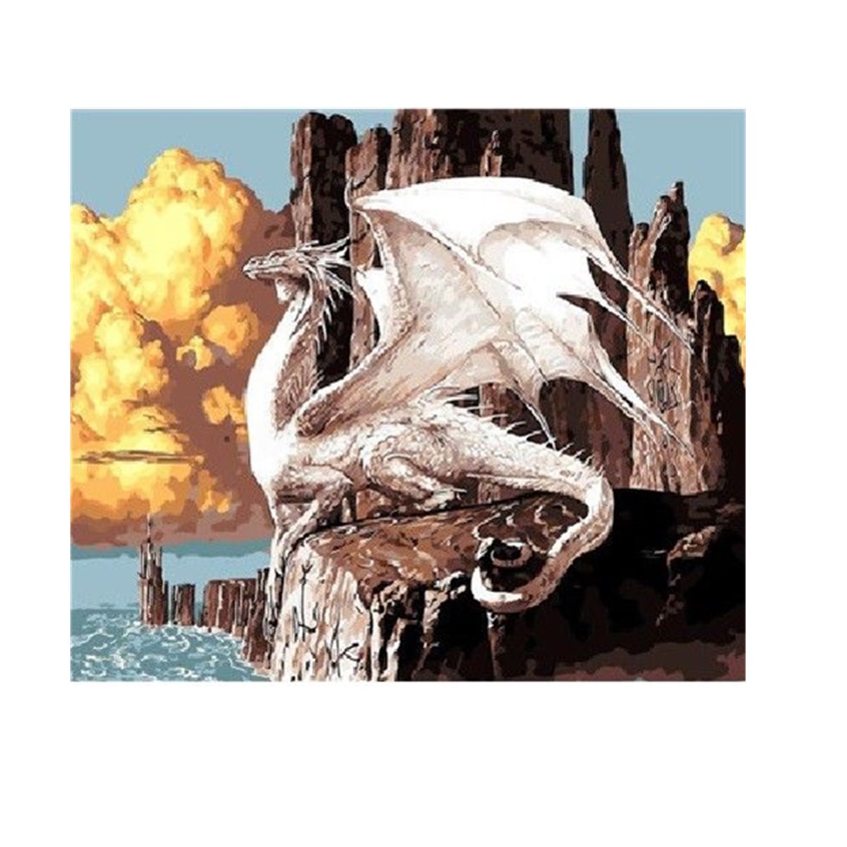 1200x1200 Owl Deer Eagle Dragon Paint By Number Kits Diy Canvas Painting - Dragon Painting On Canvas