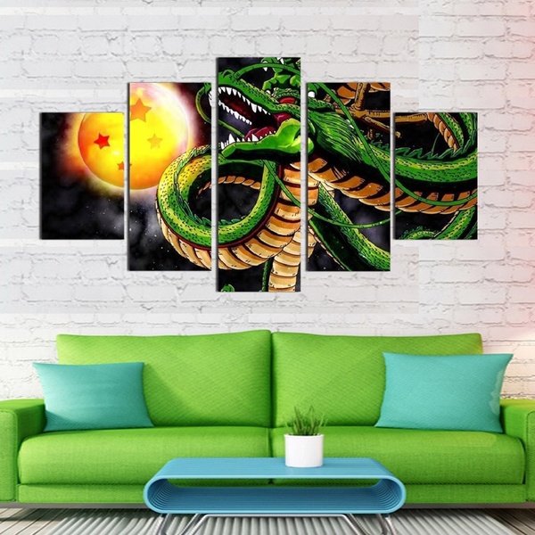 600x600 Wish Dragon Ball Z Goku Shenron Paintings Art Canvas Paintings - Dragon Painting On Canvas