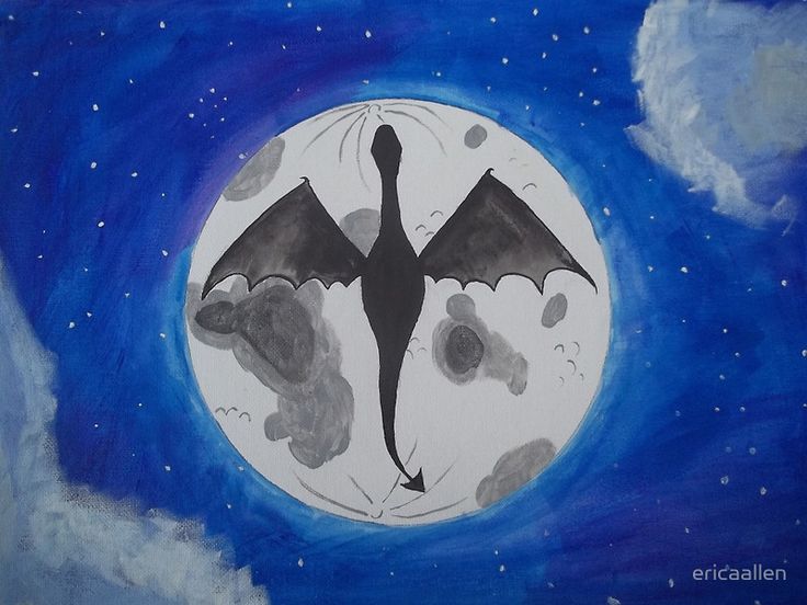 Dragon Silhouette Painting