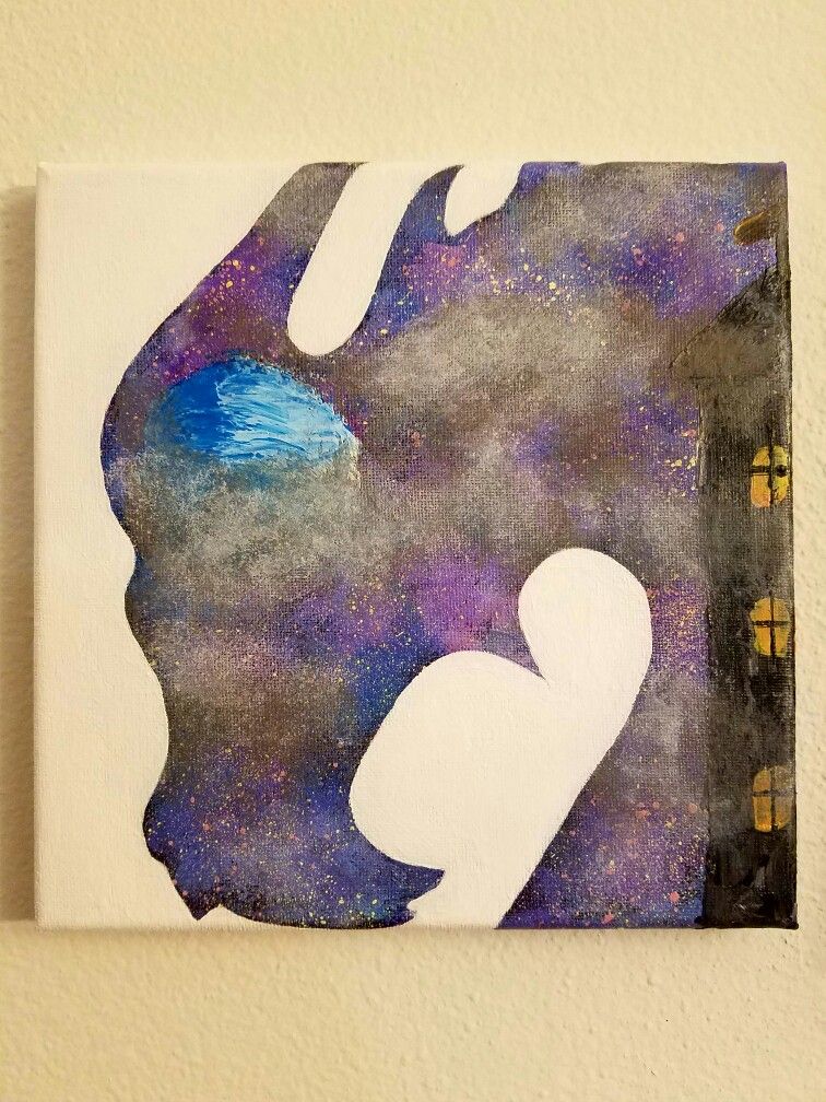 756x1008 Dragon Silhouette Acrylic Painting. My Painted Rocks And Diy - Dragon Silhouette Painting