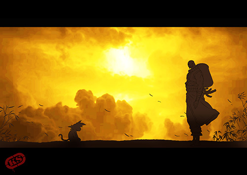 500x354 Dragon Ball Art - Dragon Silhouette Painting