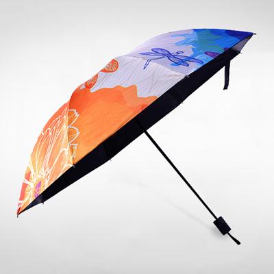 400x400 Folding Umbrella With Dragonfly Oil Painting Design The Little - Dragonfly Oil Painting