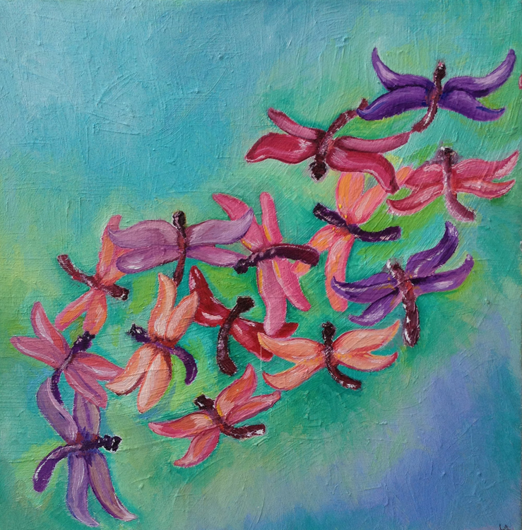 739x750 Oil Painting - Dragonfly Oil Painting