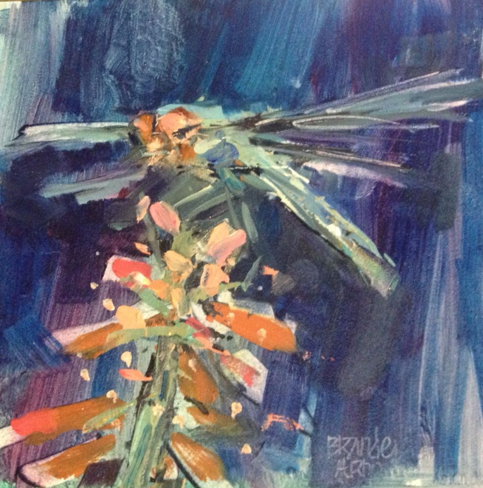 988x1000 Samantha Dragonfly, Nfac, Nibblefest Art Contest, 4 X 4 Inch Oil - Dragonfly Oil Painting