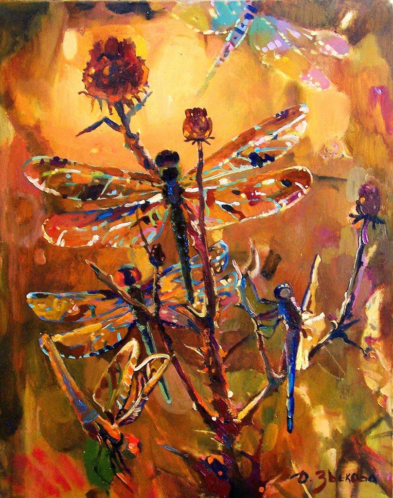 808x1024 Oil Painting Dragonfly - Dragonfly Oil Painting