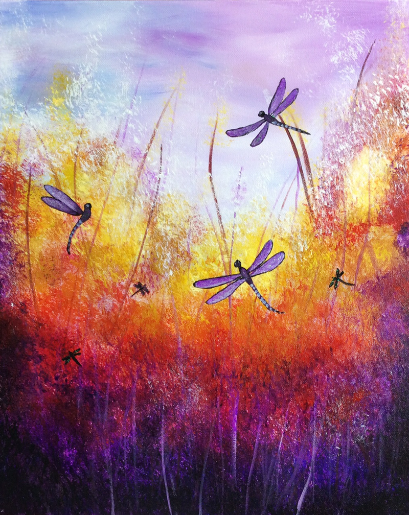 800x1008 Dragonfly Delight - Dragonfly Painting